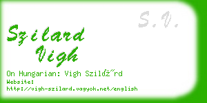 szilard vigh business card